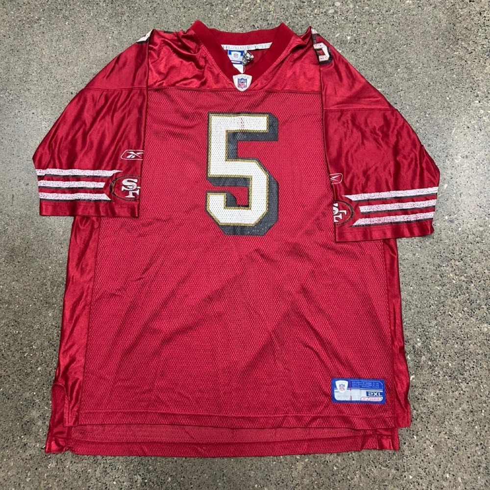 Vintage Reebok Authentic NFL San Francisco 49ers Jeff Garcia Jersey (Size 2XL)